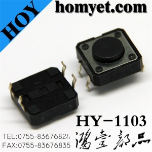 High Quality DIP Tact Switch for 12*12*4.3mm 4pin Distance 5.0 (HY-1103)