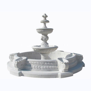 Chinese White Marble Stone Large Garden Water Fountain